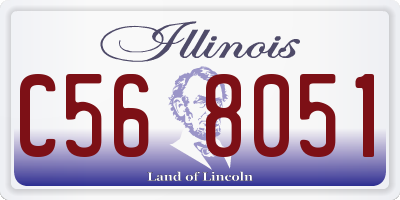 IL license plate C568051