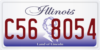 IL license plate C568054