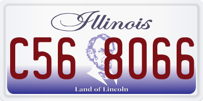 IL license plate C568066