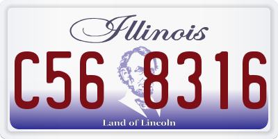 IL license plate C568316