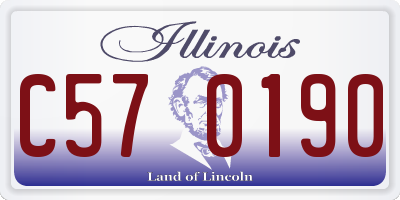 IL license plate C570190
