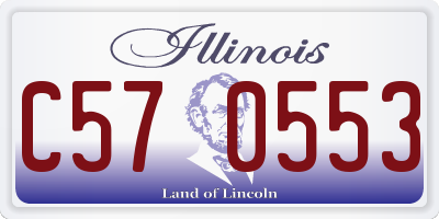 IL license plate C570553