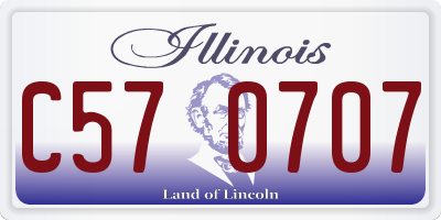 IL license plate C570707