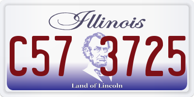 IL license plate C573725