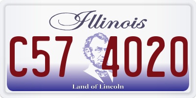 IL license plate C574020