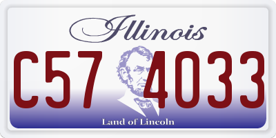 IL license plate C574033