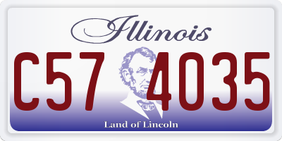 IL license plate C574035