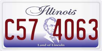 IL license plate C574063