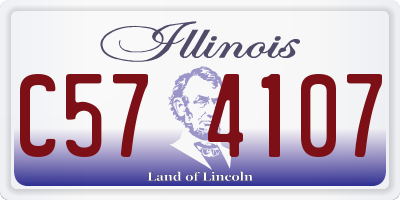 IL license plate C574107