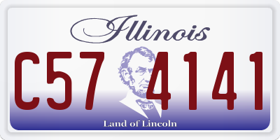 IL license plate C574141