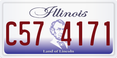 IL license plate C574171