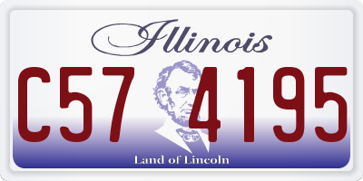 IL license plate C574195