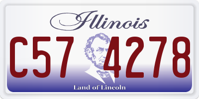 IL license plate C574278