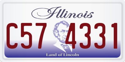 IL license plate C574331