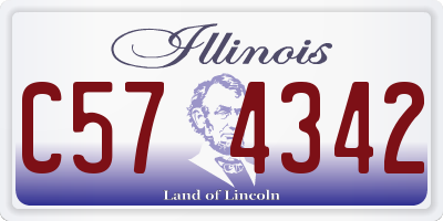 IL license plate C574342