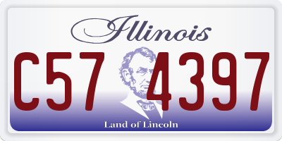 IL license plate C574397