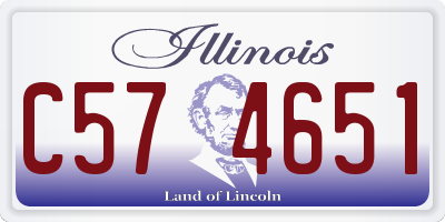 IL license plate C574651