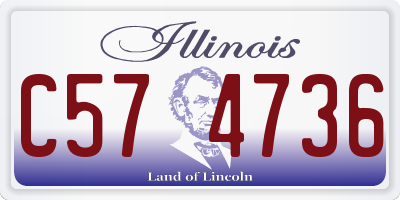 IL license plate C574736