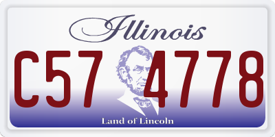 IL license plate C574778