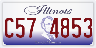 IL license plate C574853
