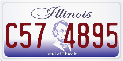 IL license plate C574895