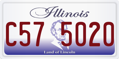 IL license plate C575020