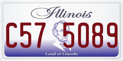 IL license plate C575089