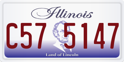 IL license plate C575147