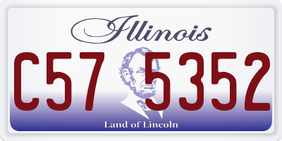 IL license plate C575352