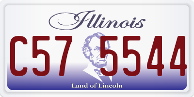 IL license plate C575544