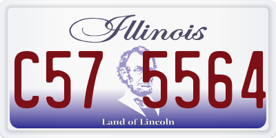 IL license plate C575564