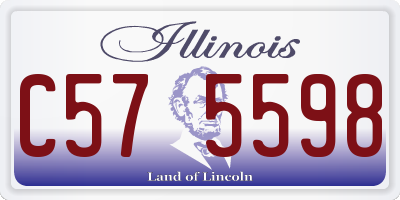 IL license plate C575598