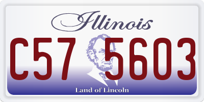 IL license plate C575603