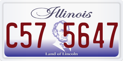 IL license plate C575647