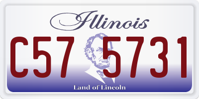 IL license plate C575731