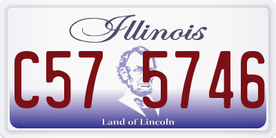 IL license plate C575746