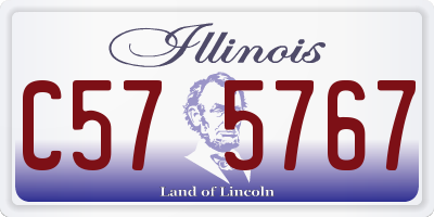 IL license plate C575767