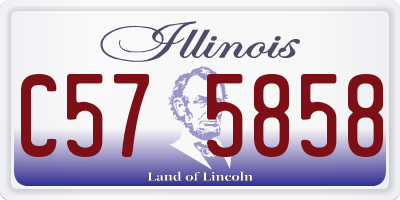 IL license plate C575858