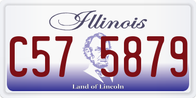 IL license plate C575879
