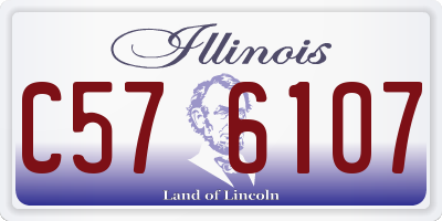 IL license plate C576107