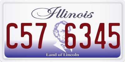 IL license plate C576345