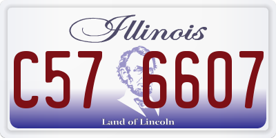 IL license plate C576607