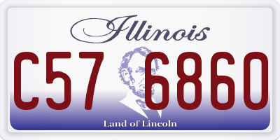 IL license plate C576860