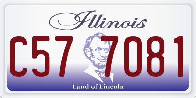 IL license plate C577081