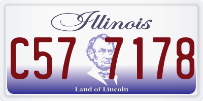 IL license plate C577178