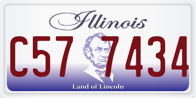 IL license plate C577434
