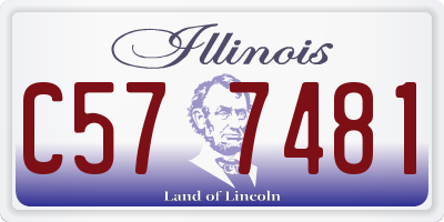 IL license plate C577481