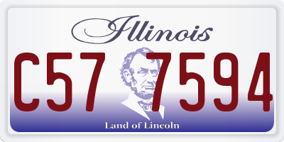 IL license plate C577594