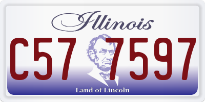 IL license plate C577597