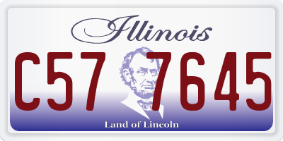 IL license plate C577645